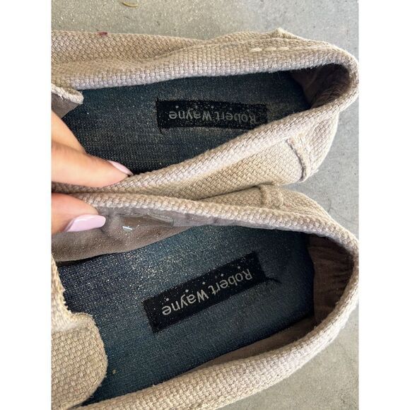 Robert Wayne Knit Beige Beach Loafers size 11.5 - Picture 3 of 4